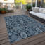 Tapis bleu marine en polyester tissé à la machine Malchow-95853513