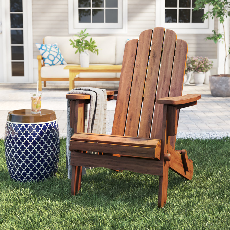 Chaise Adirondack pliante Blackwell, Marron foncé