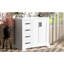 Meuble-lavabo blanc contemporain de 36 pouces avec lavabo en céramique, 3 tiroirs, espace sous le lavabo et compartiment de fermeture en douceur-1098758478