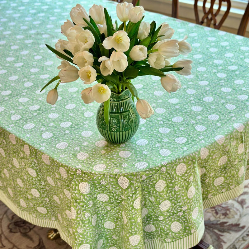 Eden Green Square Tablecloth, 60" Square