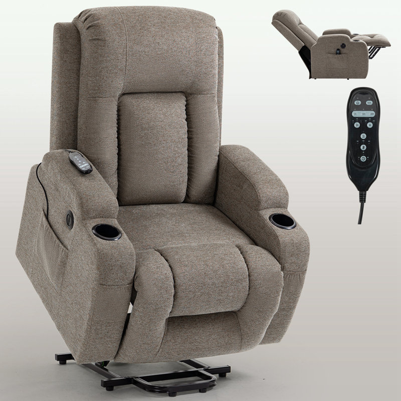 Abud Infinite Power Massage Lift Recliner Chair, Brown