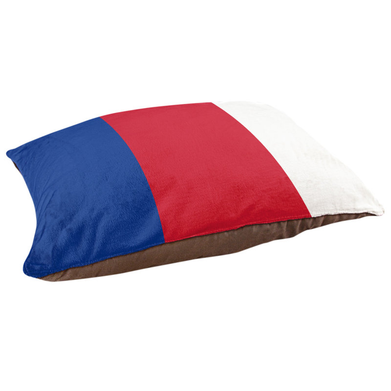 Coussin intérieur New England, Bleu / Rouge / Blanc, Moyen (H 6,5 po x l 40 po x P 30 po)