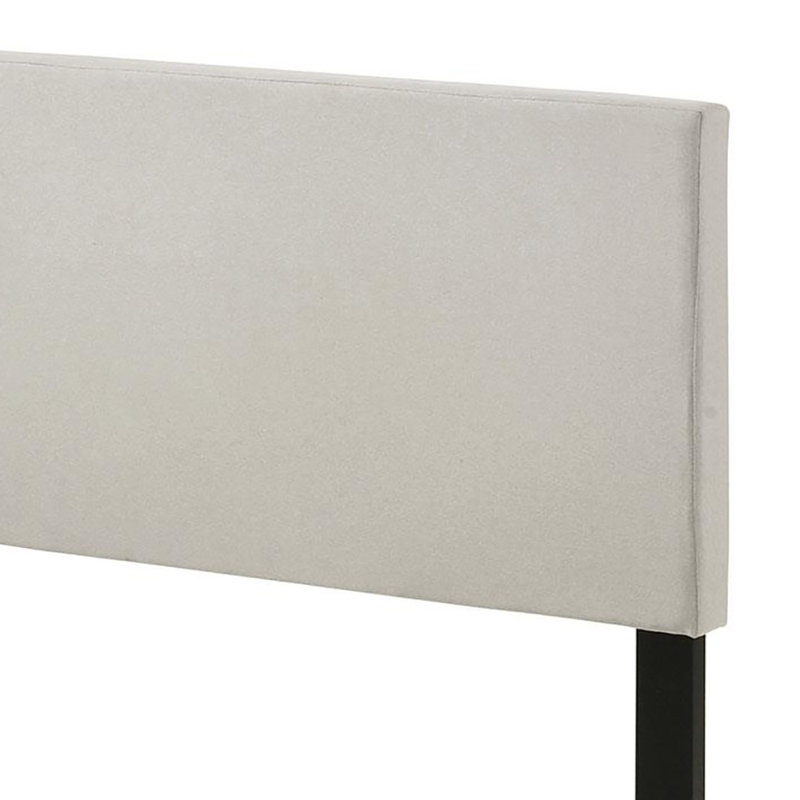 Fabric Upholstered Panel Bed, Cream, King