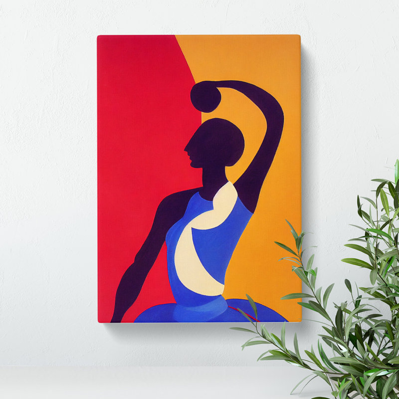 XC1022-1759X Dancer Woman In Abstract No.1 - Wrapped Canvas Print, 60cm H x 40cm W x 3cm D