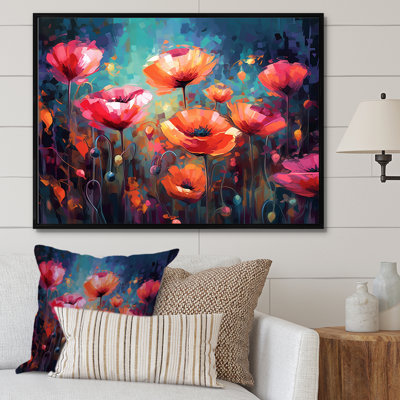 Pêche vibrante et rêves de coquelicots roses