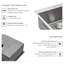 Évier de cuisine en acier inoxydable de calibre 16 30 x 22 9 po avec évier de cuisine en acier inoxydable R10