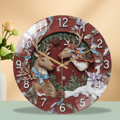 Horloge murale de Noël 12 po