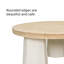  Table basse décorative avec plateau en bois brun et base en magnésium blanc 