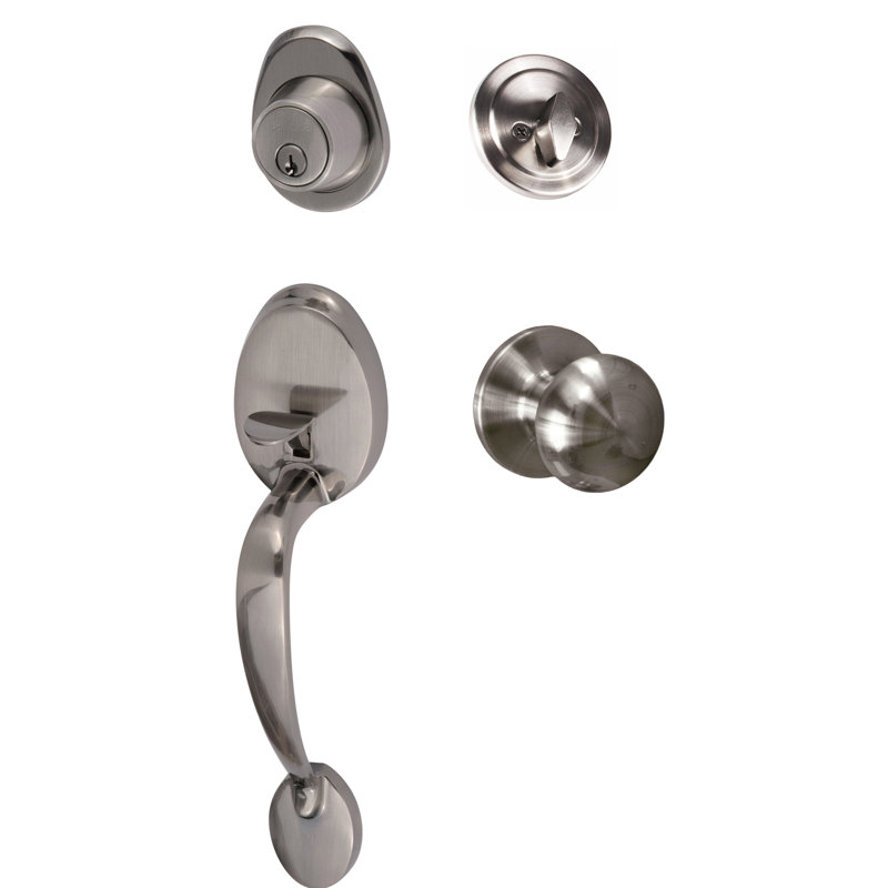 Ensemble de poignée Alta, Chrome poli, Réversible, Bouton Durango