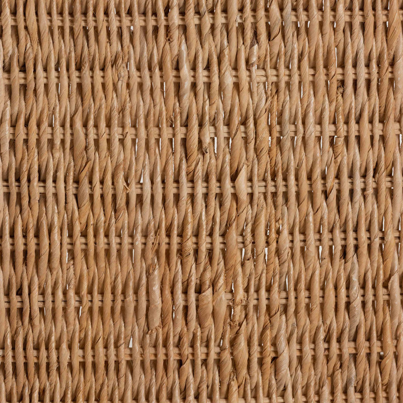 Tabouret de bar en jonc de mer tressé et bois d'acajou Bali & Pari Robinette
