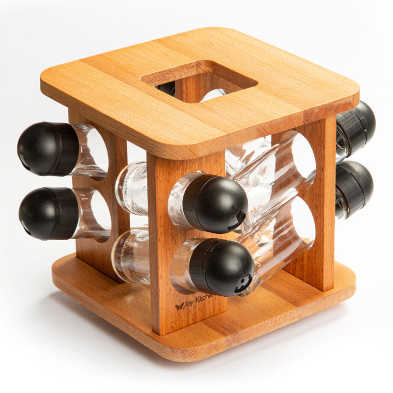 Ensemble de 8 pots et support à épices