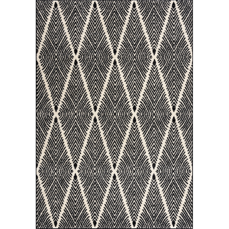 Tapis noir Gracie-Anne, Rectangle 4 pi x 6 pi