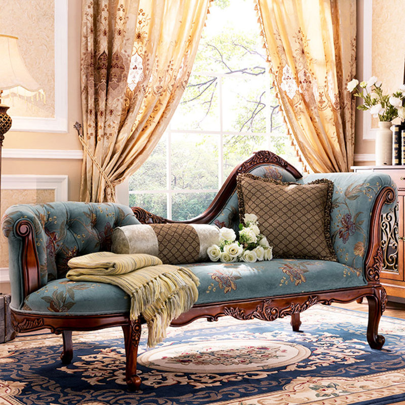 Chaise longue rembourrée Elegant, Accoudoir à droite (vu de face), Brun foncé