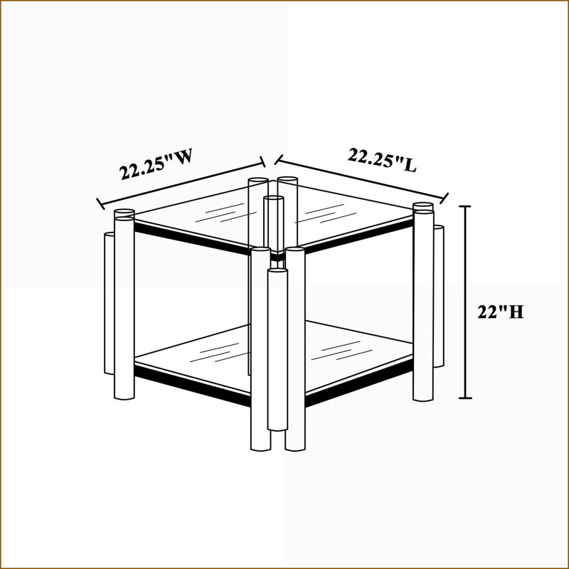 Table basse en verre trempé à double couche dorée, structure irrégulière en acier inoxydable, facile à nettoyer et peu encombrante pour le salon