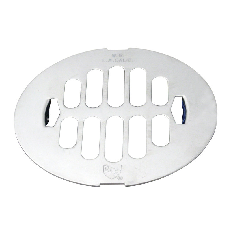 Couvercle de drain de douche à pression en laiton 4-1 / 4 "de diamètre extérieur, Chrome poli