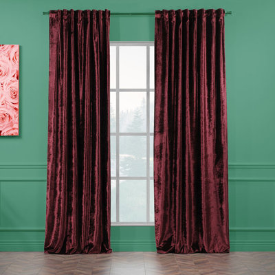 Extra Long & Extra Wide Shiny Velvet Curtain Panel (customized)