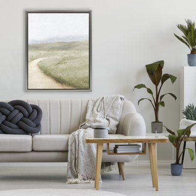 Green Pasture Quiet Landscape Floating Frame, design by Michael Marcon