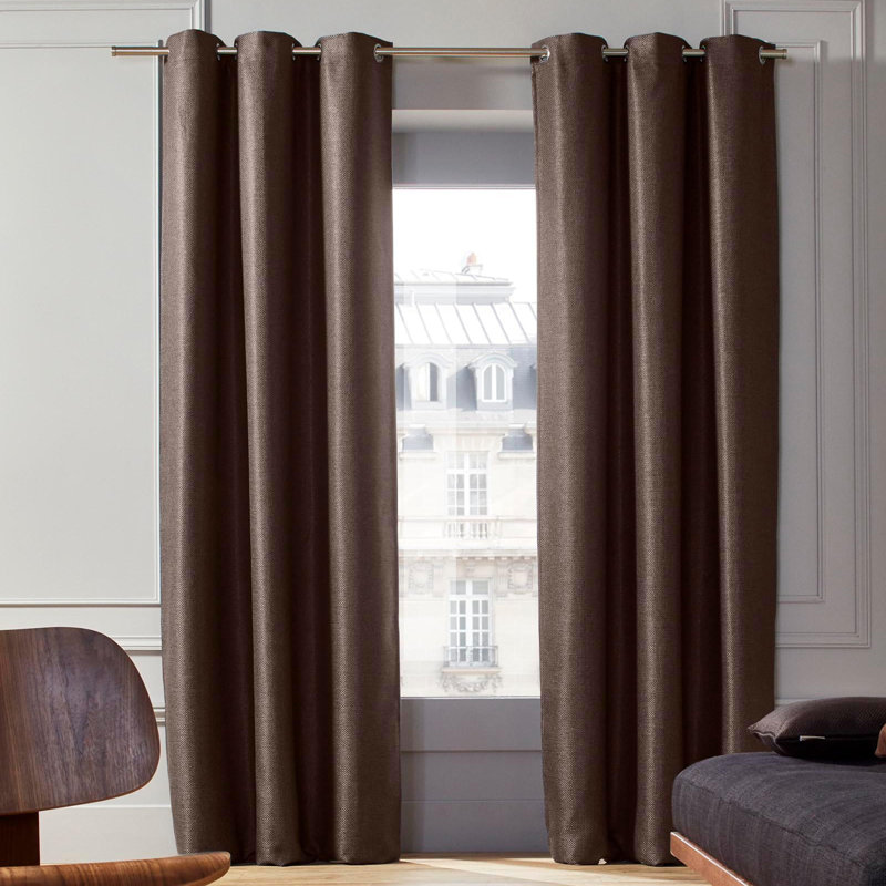 Hearns Room Darkening Single Curtain Panel, Dark Night Blue, 145 W x 277 D cm