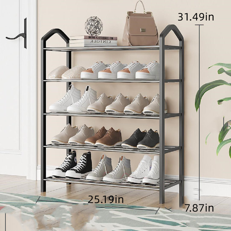 Kahl 36 Pair Shoe Rack Gracie Oaks Finish: White