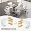L-Shaped Computer Desk with Built-In Electrical Outlet-1121111477-1121555736