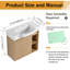 Meuble-lavabo simple Marnar 24 po avec comptoir en céramique, meuble-lavabo mural avec lavabo en céramique-789223540-789223547