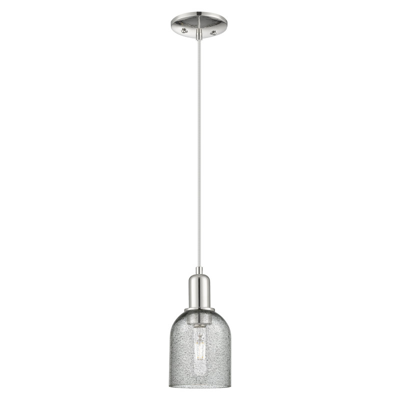Arcadia - Lambrecht - Mini-luminaire suspendu à cordon 5 lumières 1 po, Nickel poli, Charcoal