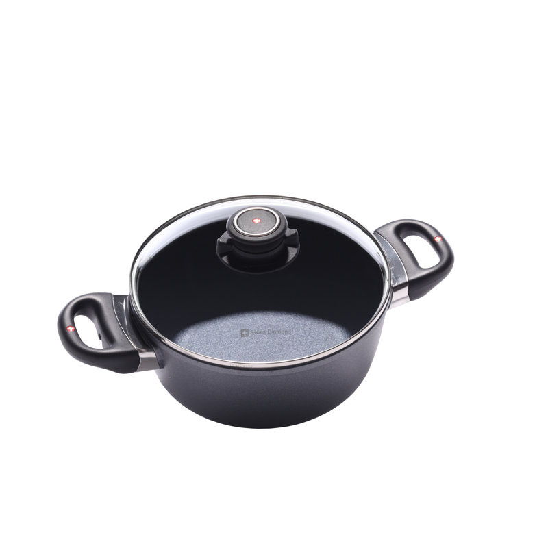 Swiss Diamond 2.3 qt Black Aluminum Nonstick Casserole