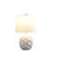 Lampe de table cascade festonnée 21,75 po en bord de mer crème / taupe