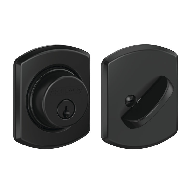 Greenwich Single Cylinder Deadbolt, Matte Black