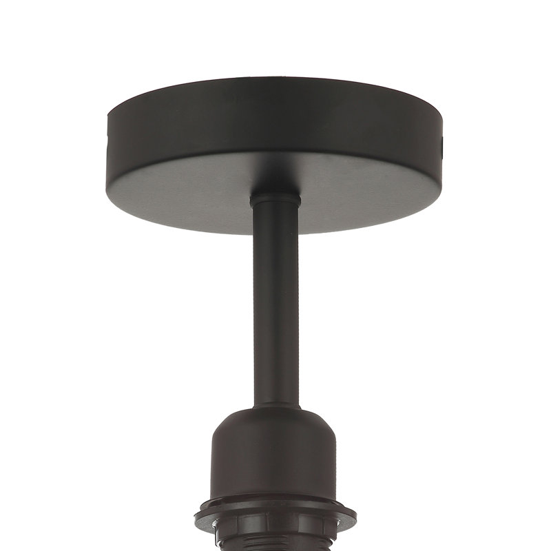 Ceiling Light Fitting for Industrial Style Light Bulbs, Black