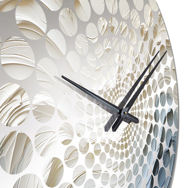 White And Blue Wave Papercut Style - Coastal Waves Wall Clock, Medium