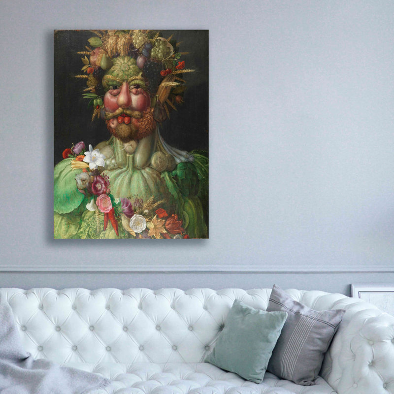 'Vertumnus' by Guiseppe Arcimboldo, Canvas Wall Art, 54" H x 40" W x 1.5" D