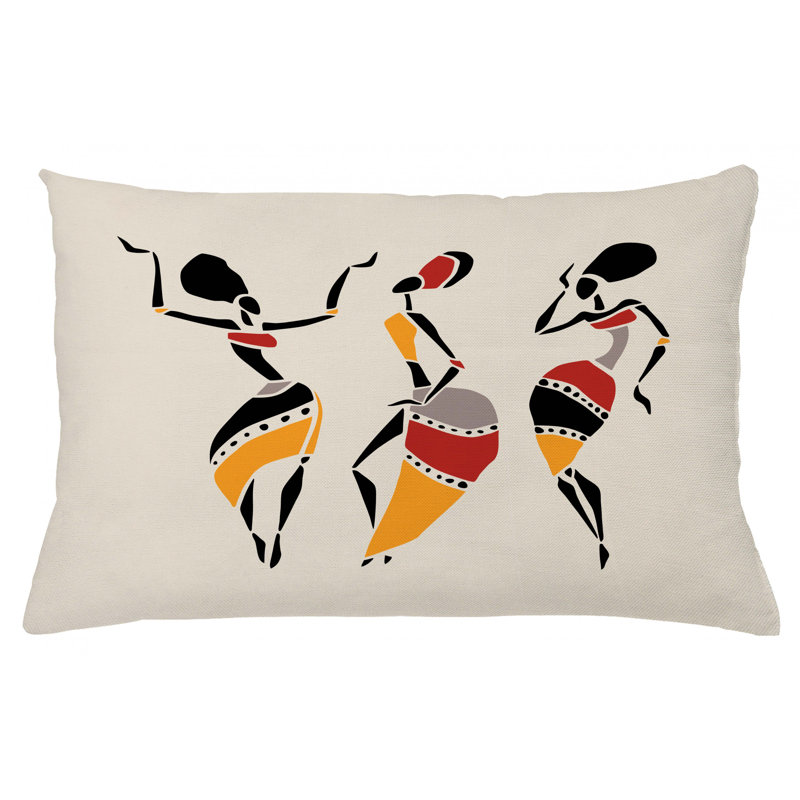 Housse de coussin d'intérieur / d'extérieur African, 16 po x 26 po