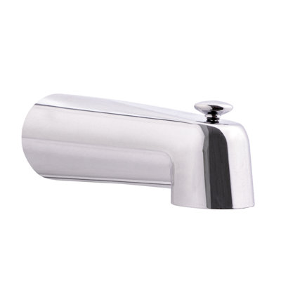 SUPPLYGIANT Tub Spout 1/2" Slip-on Tub Spout with Diverter 7" Bathtub Faucet Chrome Plated Finish