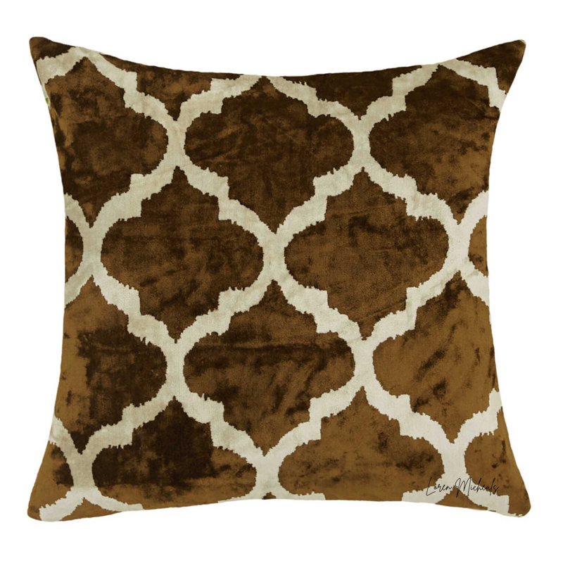 Coussin décoratif en velours damassé. Minimum de deux à l'achat