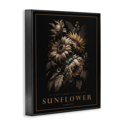 Antique Sunflower Bushel Framed Giclee, design by Christopher Giampietro