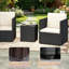 Ensemble de mobilier d'extérieur, ensemble de mobilier de véranda 3 pièces, ensemble de mobilier de bistro pliant