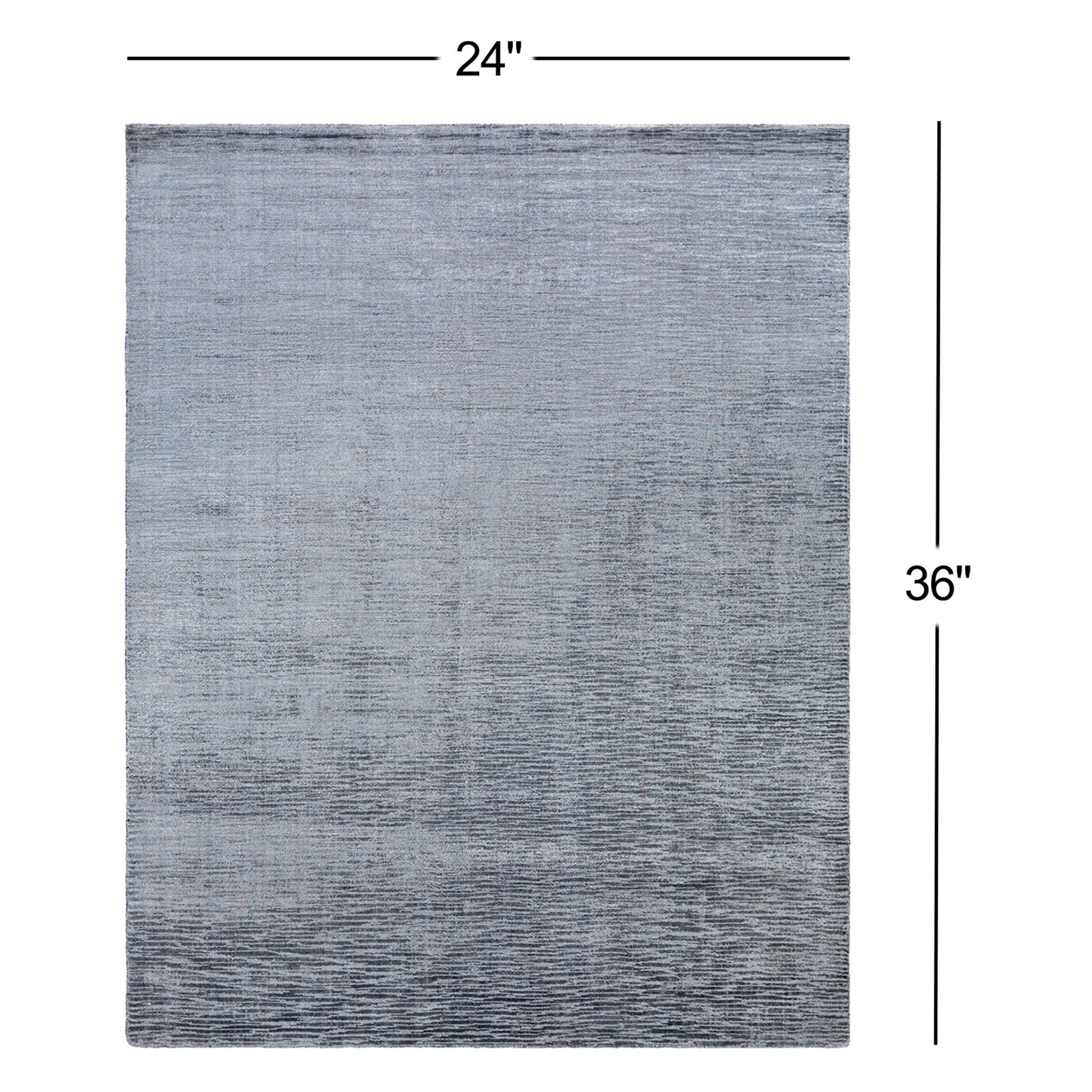 Elba Charcoal Gray Hand-Loomed Rug, Rectangle 2' x 3'