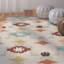 Tapis ivoire / cramoisi en laine touffeté à la main Auguste-26642968
