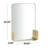 Metal Rectangle Wall Mirror with Shelves-1572614179