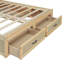 Lit plateforme double avec tiroirs de rangement spacieux-735916635