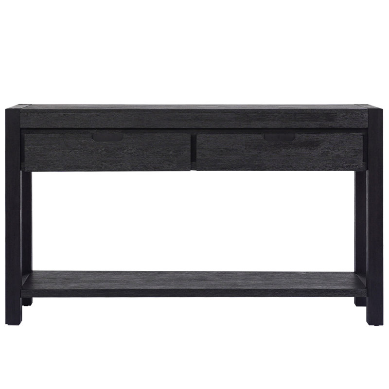 Console Table Console Table Entryway Table for Hallway Living Room with 2 Drawers and 1 Shelf, Black