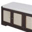 Banc de rangement rustique multifonctionnel en bois pour hall d'entrée-1501980665