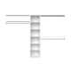 SpaceCreations 44" W - 115" W Closet System Starter Kit
