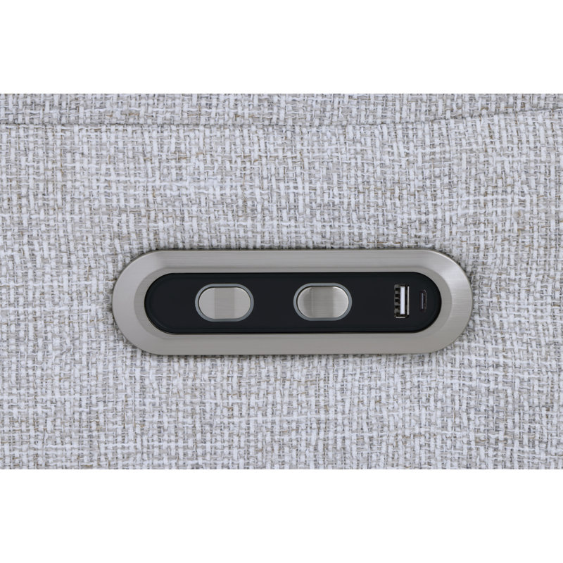 Canapé en chenille gris Easy Motion avec port USB Eastre