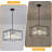 Modern 4-Light Farmhouse Chandelier With Crystals - Black Metal For Kitchen, Dining Room, Living Room