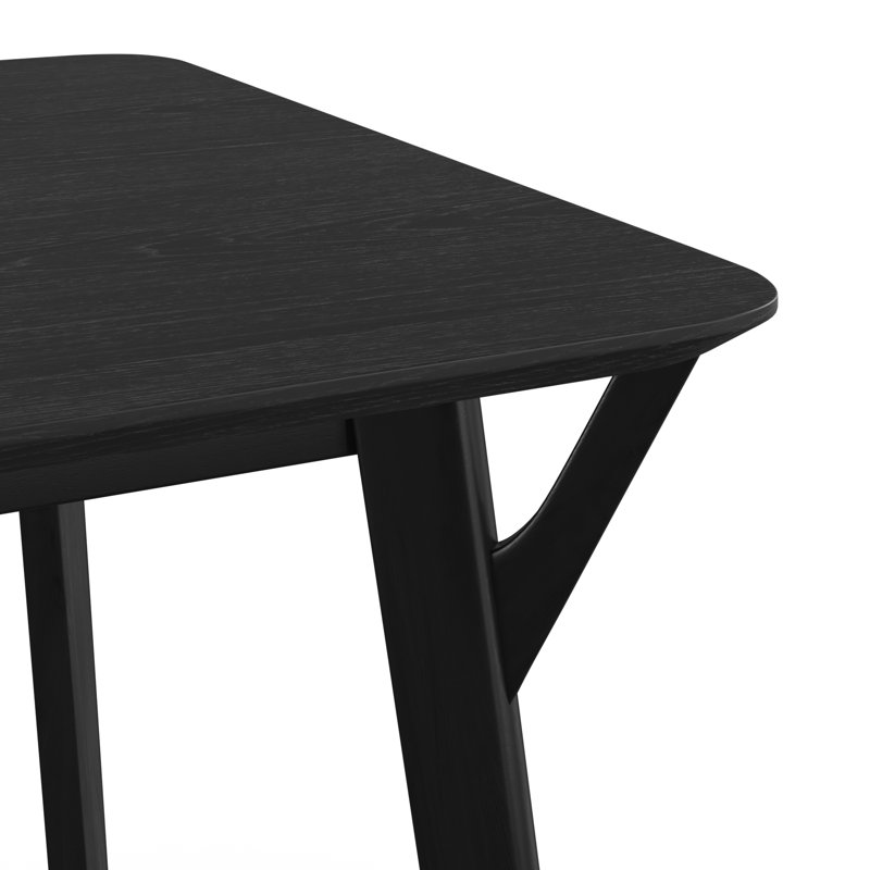 Evanston 71" Wood Dining Table, Black