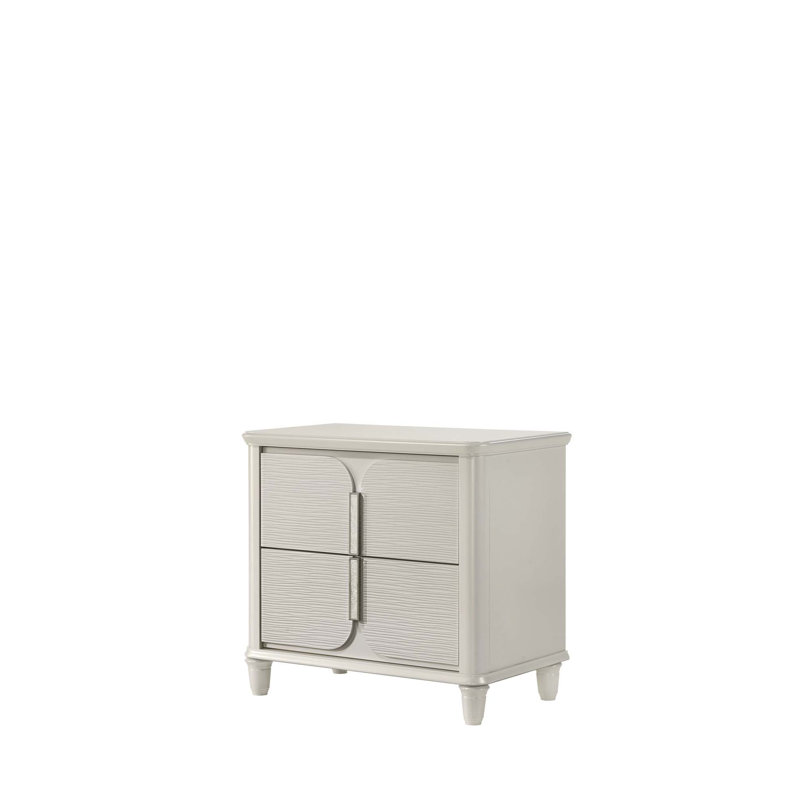 Pearl Nightstand With Functional Storage