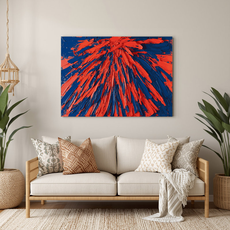 Art mural en métal Neo Expressionism 51, H 132 po x l 168 po x P 0,05 po