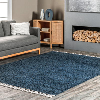 Modern Tasseled Shag Area Rug